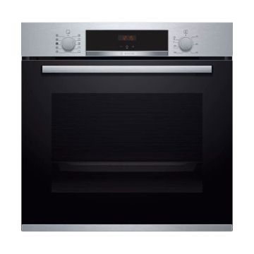 Bosch HRS534BS0B Electric Built In Single Oven with Steam Function - Stainless Steel - A HRS534BS0B  