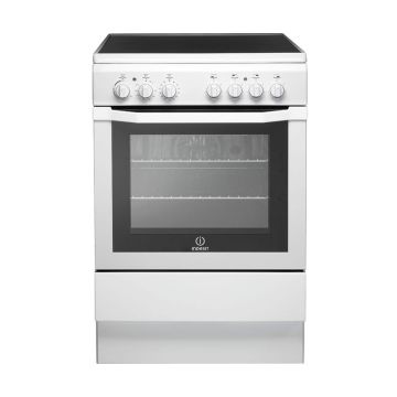 Indesit I6VV2AW 60cm Electric Single Cooker with Ceramic Hob - White - A I6VV2AW  