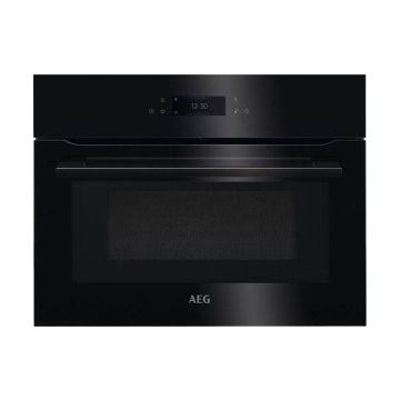 AEG KMK768080B Wifi Connected Built In Compact Electric Single Oven with Microwave Function - Black KMK768080B  