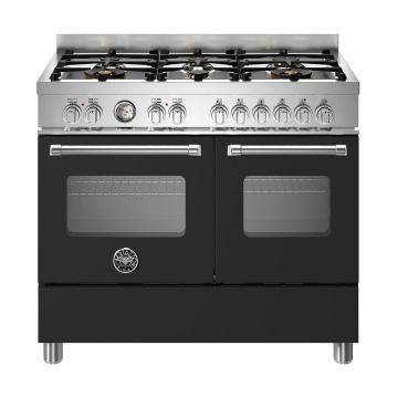 Bertazzoni MAS106L2ENEC Master 100cm Range Cooker Twin Oven Dual Fuel - Matt Black - A/A MAS106L2ENEC  