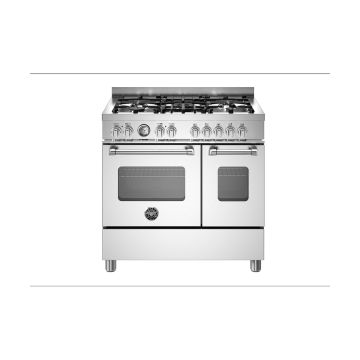 Bertazzoni MAS95C2EXC Master 90cm Range Cooker Twin Oven Dual Fuel - Stainless Steel - A/A MAS95C2EXC  