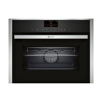 Neff C17FS32H0B Wifi Connected Built In Compact Electric Single Oven with added Steam Function - Stainless Steel - A+ C17FS32H0B  