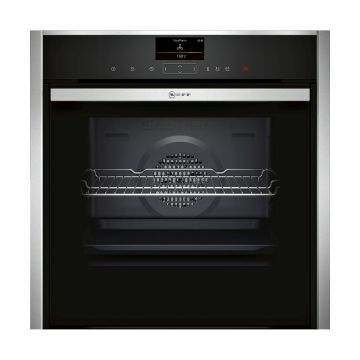 Neff B47VS34H0B Wifi Connected Built In Electric Single Oven with added Steam Function - Stainless Steel - A B47VS34H0B  