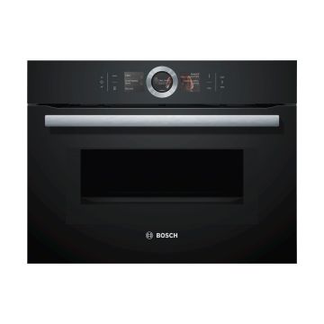 Bosch CMG656BB6B Wifi Connected Built In Compact Electric Single Oven with Microwave Function - Black CMG656BB6B  