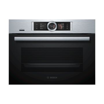 Bosch CSG656BS7B Wifi Connected Built In Compact Electric Single Oven with added Steam Function - Stainless Steel - A+ CSG656BS7B  