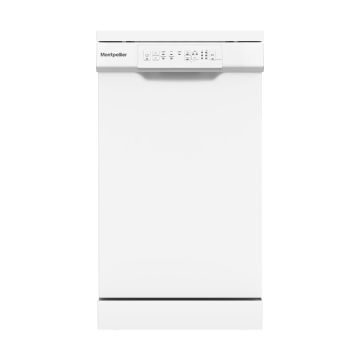 Montpellier MDW1054W 45cm Freestanding Slimline Dishwasher - White - E MDW1054W  