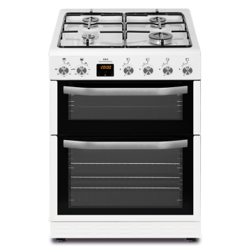New World NWTOP63DFW 60cm Dual Fuel Double Cooker - White - A NWTOP63DFW  