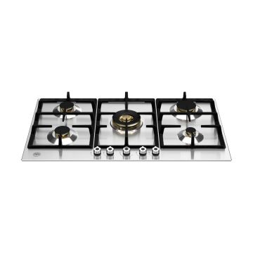 Bertazzoni P905CPROX Pro Series 90cm Gas Hob with Central Wok Burner - Stainless Steel P905CPROX  