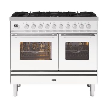 ILVE PD106WE3/SS Roma 100cm Double Oven Dual Fuel Range Cooker - Stainless Steel - A+ PD106WE3/SS  