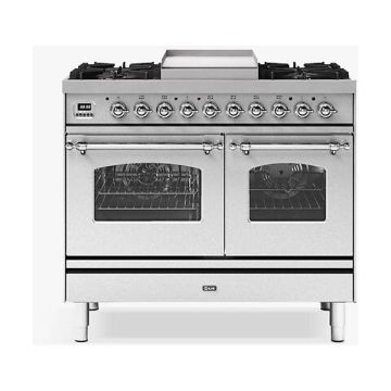 ILVE PD10FNE3/SSC Milano 100cm Double Oven Dual Fuel Range Cooker - Stainless Steel - A+ PD10FNE3/SSC  