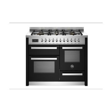 Bertazzoni PRO116L3ENET Professional 110cm Range Cooker XG Oven Dual Fuel - Gloss Black - A/A PRO116L3ENET  