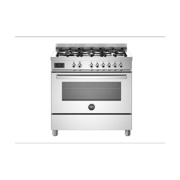 Bertazzoni PRO96L1EXT Professional 90cm Range Cooker Single Oven Dual Fuel - Stainless Steel - A PRO96L1EXT  