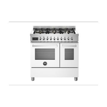 Bertazzoni PRO96L2EBIT Professional 90cm Range Cooker Twin Oven Dual Fuel - Gloss White - A/A+ PRO96L2EBIT  