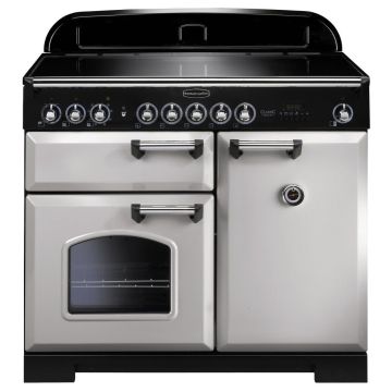 Rangemaster Classic Deluxe CDL100EIRP/C 100cm Electric Range Cooker -  Royal Pearl/Chrome - A CDL100EIRP/C  