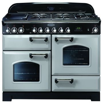 Rangemaster Classic Deluxe CDL110DFFRP/C 110cm Dual Fuel Range Cooker -  Royal Pearl/Chrome - A CDL110DFFRP/C  