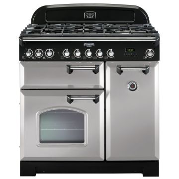 Rangemaster Classic Deluxe CDL90DFFRP/C 90cm Dual Fuel Range Cooker -  Royal Pearl/Chrome - A CDL90DFFRP/C  