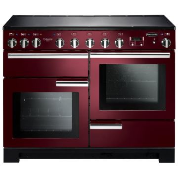Rangemaster Professional Deluxe PDL110EICY/C 110cm Electric Range Cooker -  Cranberry/Chrome - A PDL110EICY/C  