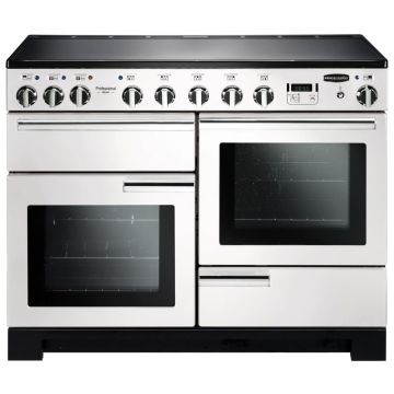 Rangemaster Professional Deluxe PDL110EIWH/C 110cm Electric Range Cooker -  White/Chrome - A PDL110EIWH/C  