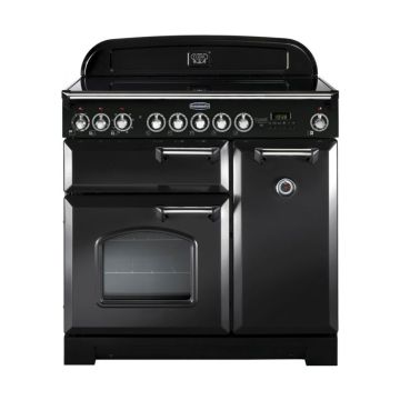 Rangemaster CDL90EICB/C Classic Deluxe 90cm Induction Range Coooker - Charcoal Black/Chrome - A CDL90EICB/C  