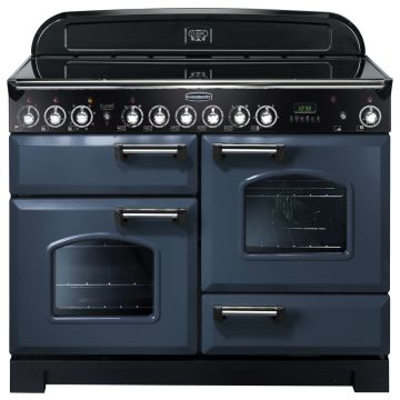 Rangemaster Classic Deluxe CDL110ECSB/C 110cm Electric Range Cooker -  Stone Blue/Chrome - A CDL110ECSB/C  
