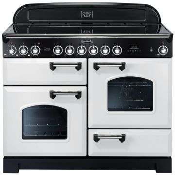 Rangemaster Classic Deluxe CDL110ECWH/C 110cm Electric Range Cooker -  White/Chrome - A CDL110ECWH/C  