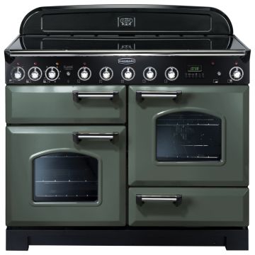 Rangemaster Classic Deluxe CDL110EIMG/C 110cm Electric Range Cooker -  Mineral Green/Chrome - A CDL110EIMG/C  