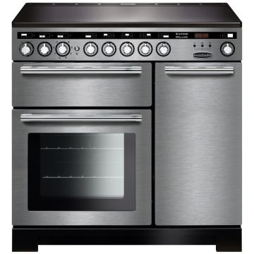 Rangemaster Encore Deluxe EDL90EISS/C 90cm Electric Range Cooker -  Stainless Steel/Chrome - A EDL90EISS/C  
