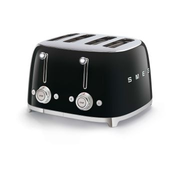 Smeg TSF03BLUK 50's Retro 4 Slice Toaster - Black TSF03BLUK  