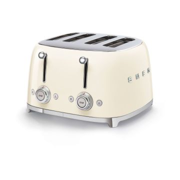 Smeg TSF03CRUK 50's Retro 4 Slice Toaster - Cream TSF03CRUK  