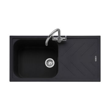 Caple VEI100AN Inset Granite Sink with Drainer - Anthracite VEI100AN  
