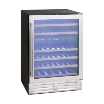 Montpellier WC46X 46 Bottle Wine Cooler - Stainless Steel - G WC46X  