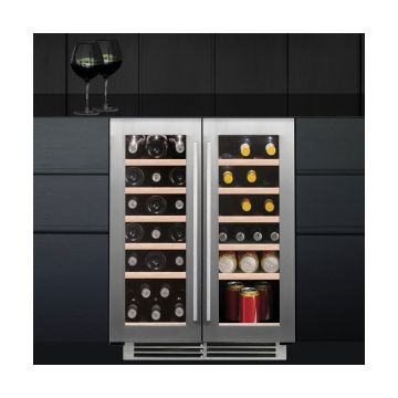 Caple WI6234 60cm Under Counter Dual Zone Wine Cooler - Stainless Steel - G Rated WI6234  