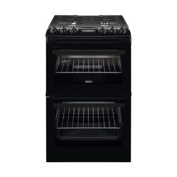 Zanussi ZCG43250BA 55cm Gas Cooker with Electric Grill - Black - A/A ZCG43250BA  