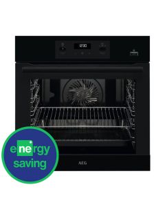 AEG BEB355020B Built In Electric Single Oven with added Steam Function - Black - A+ BEB355020B  