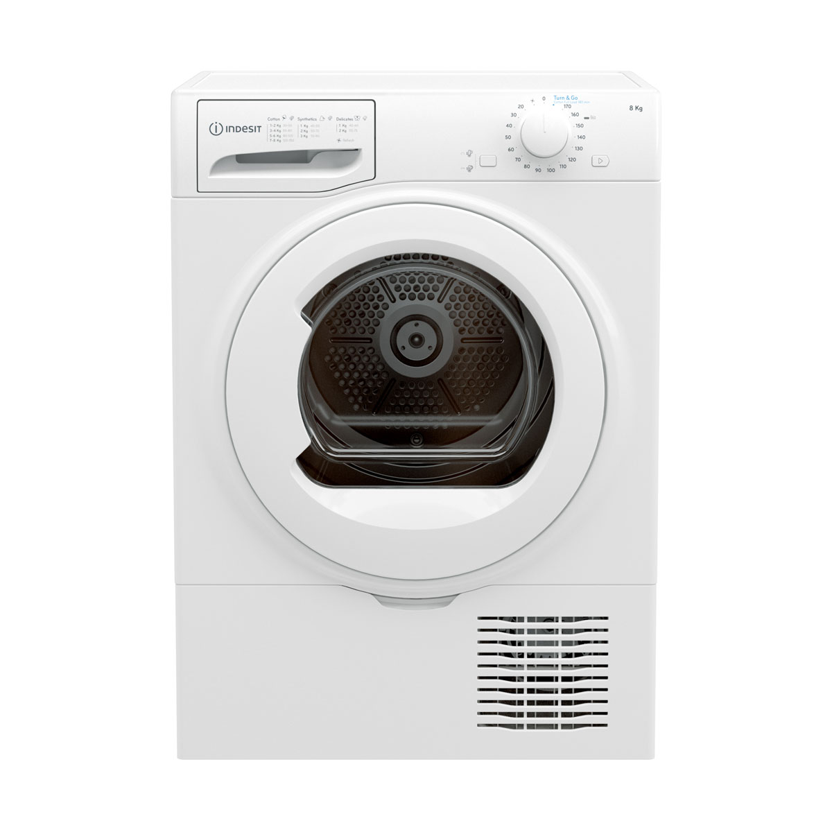 An image of Indesit I2D81WUK 8Kg Condenser Tumble Dryer - White - B